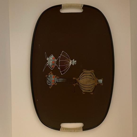 🤎1960’s Vintage Everbright Lacqueware Tray - Picture 7 of 8